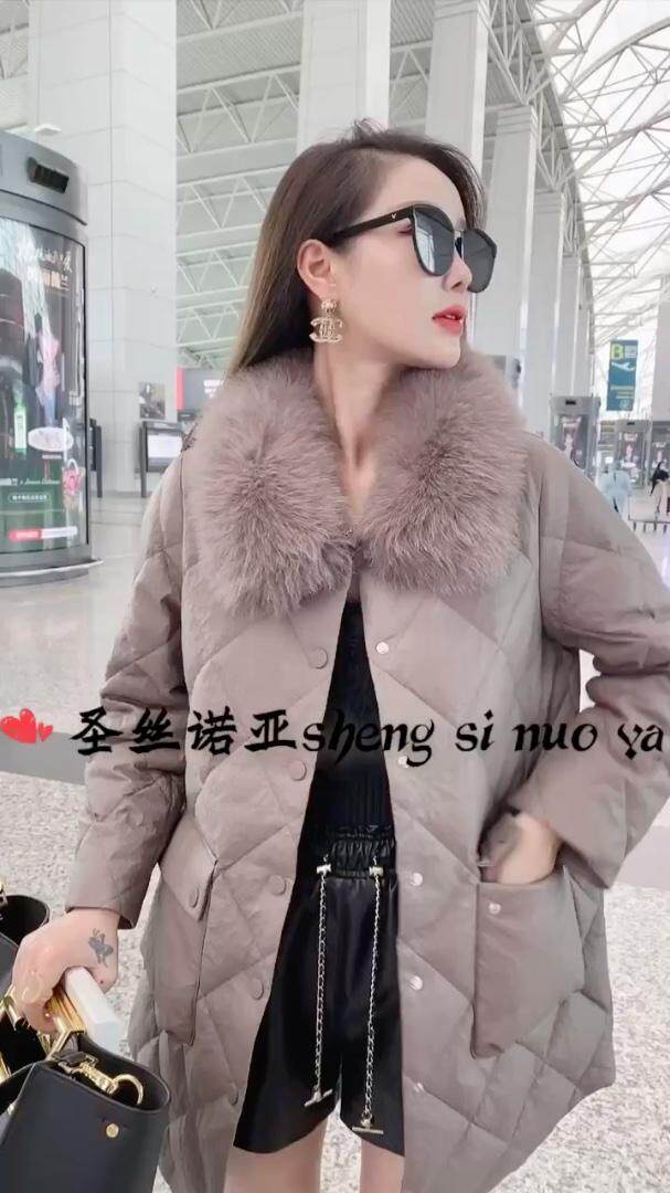 皮羽绒服，女装羽绒服，圣丝诺亚