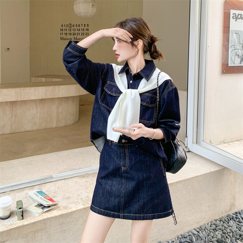 新款牛仔套装三件套已出货9509P185K298,女装套装/套裙,2C095