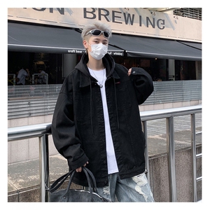 2025夹克男士港风春季潮流男装连帽外套宽松休闲上衣服JK910-P78图片