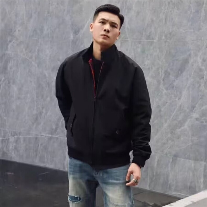 美式哈灵顿行政夹克男复古休闲工装秋季新款立领机车防风开衫外套,男装夹克,星座1210-1