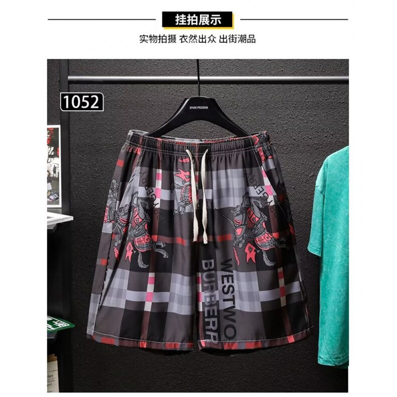 夏季五分休闲沙滩裤带抽绳弹力腰DK1052P26,男装休闲裤,星座1013