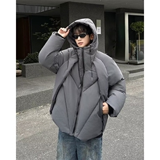 拉链冬季小众设计感棉衣加厚棉服外套潮连帽常，男装棉衣，星座716-4