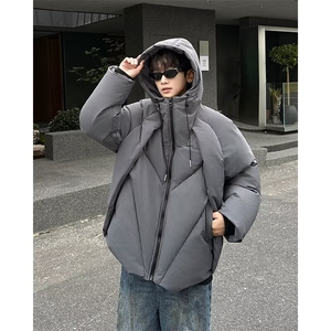 拉链冬季小众设计感棉衣加厚棉服外套潮连帽常图片