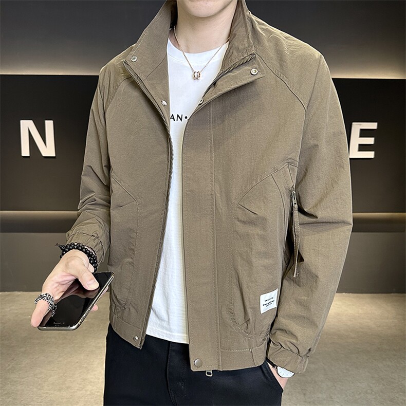 2025新款秋季夹克外套男士立领衣服潮流新品男装上衣A225-8815,男装夹克,电商A225