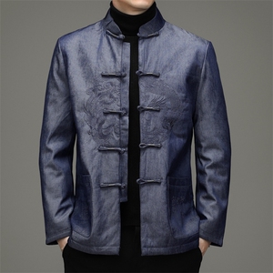 AN9913钱塘2020-3秋冬新款中老年男士长袖休闲唐装服外套P150,男装民族服装,钱塘207-3