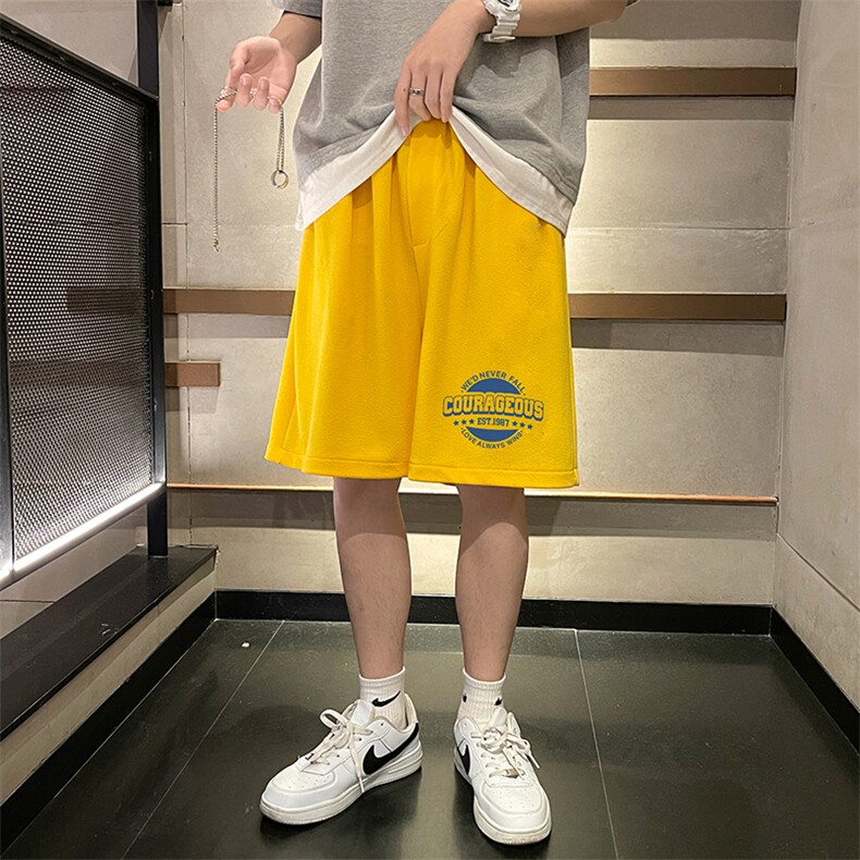 冰丝短裤男士大码宽松休闲五分裤男运动中裤MK37395-P15,男装休闲裤,电商A040
