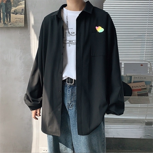 20港风新款男女情侣蝴蝶反光印花衬衫学生衬衣外套504-W2035-P32图片