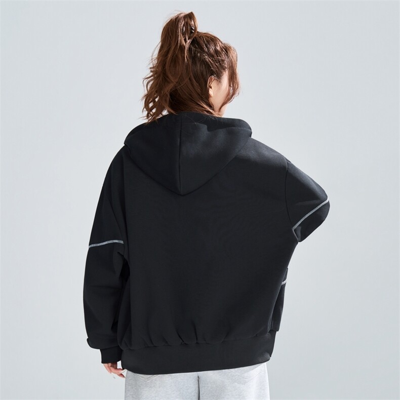 明线设计连帽开衫卫衣女春季宽松休闲百搭上衣XZ309JK8007P72,男装卫衣,星座309（原A406）