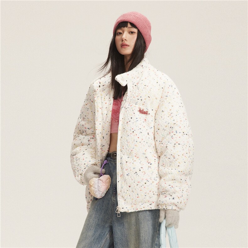 小香风绣花棉服--5673模特图268,男装棉衣,电商S012（CATTEE）