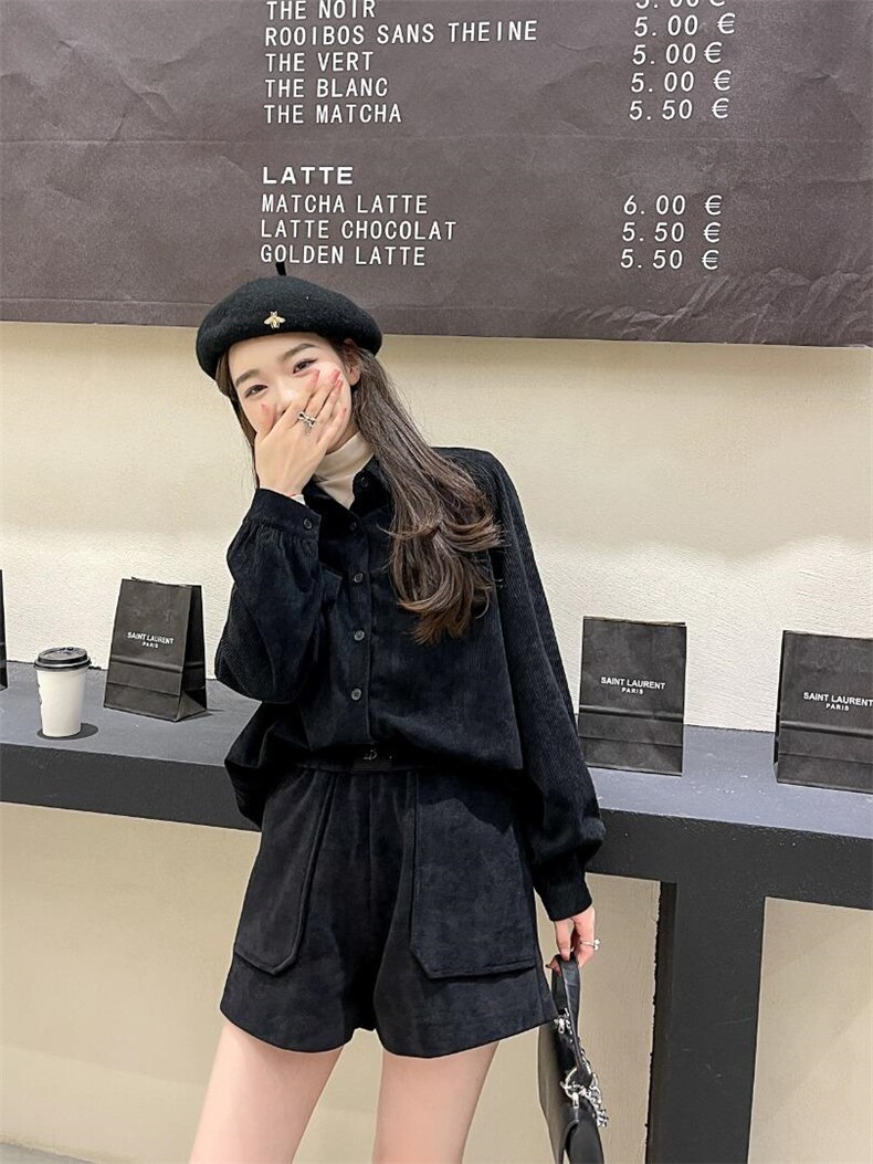 灯芯绒衬衫宽松外套，女装衬衫，Balance Studio