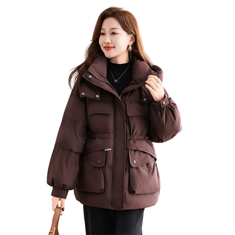 棉服女冬季新款加厚保暖纯色百搭中长款棉衣,女装棉衣/棉服,曼沙奕珂