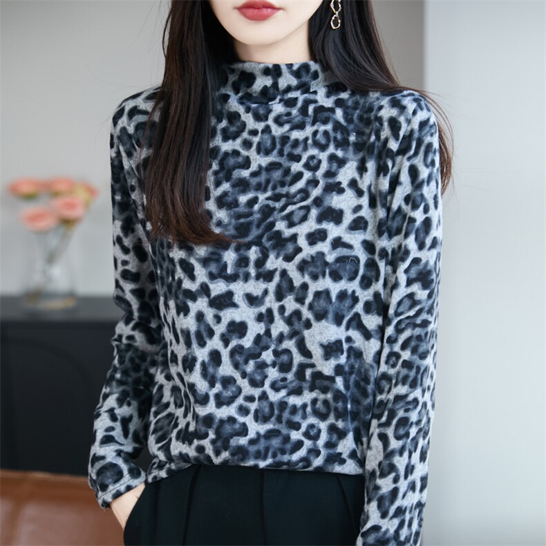 秋冬新款半高领毛衣女宽松显瘦针织衫上衣洋气减龄打底衫内搭毛衣图片