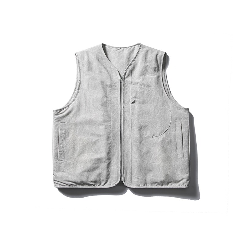 南夏乔装2025冬季新款日系纯色多口袋休闲棉马甲复古潮流无袖马甲，女装马甲，电商S006（B521）