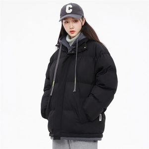 2023高品质中性风男女休闲连帽假两件棉衣外套618A-M002图片