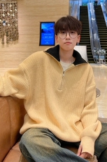 抖音直播！半高领拉链套头针织毛衣男外套男XH13-p55，男装针织衫/毛衣，电商B367