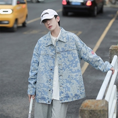 日系春季绝迹噪音牛仔拉链外套水洗上衣夹克男女JK900-P70，男装夹克，星座1103-3