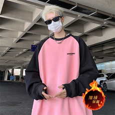 粉色拼黑袖（加绒）