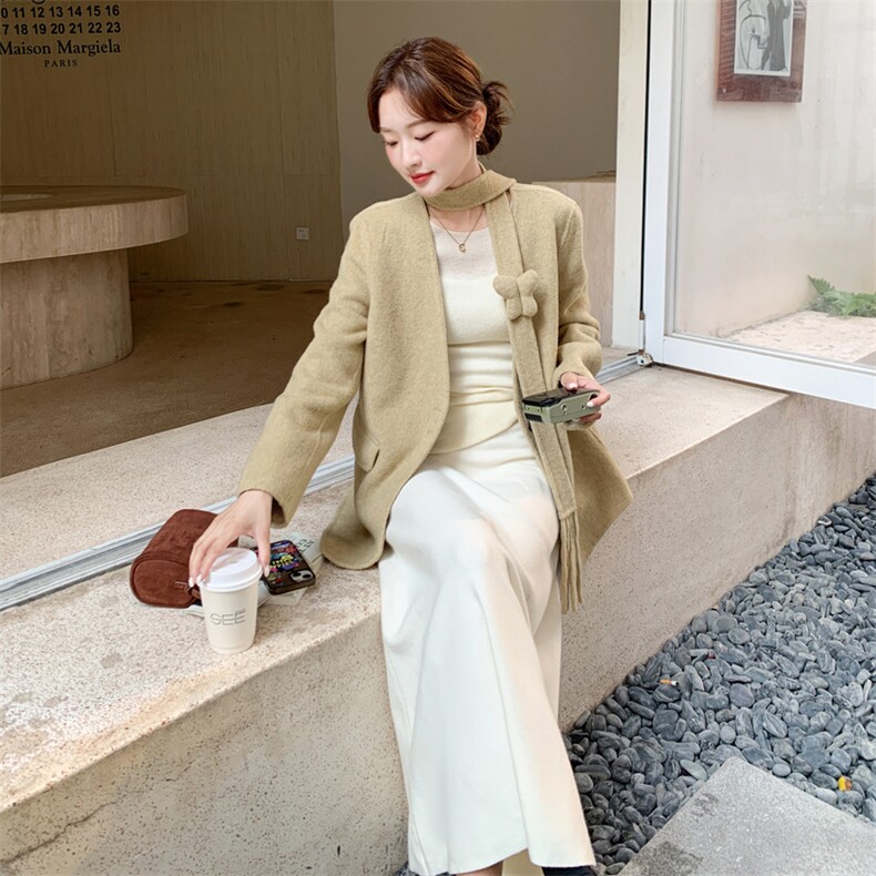 新款有xian货V领双面呢西装AD921-P255K368,女装毛呢外套,2B187