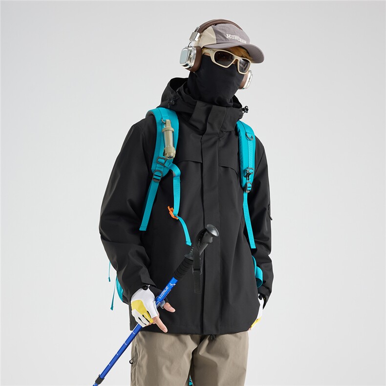 冲锋衣2025新款秋冬三合一户外防风登山运动外套A436-6688-P105,男装夹克,电商A436