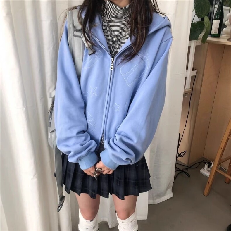 原版做工刺绣后包领【纯棉华棉复合】卫衣女,男装卫衣,星座506A