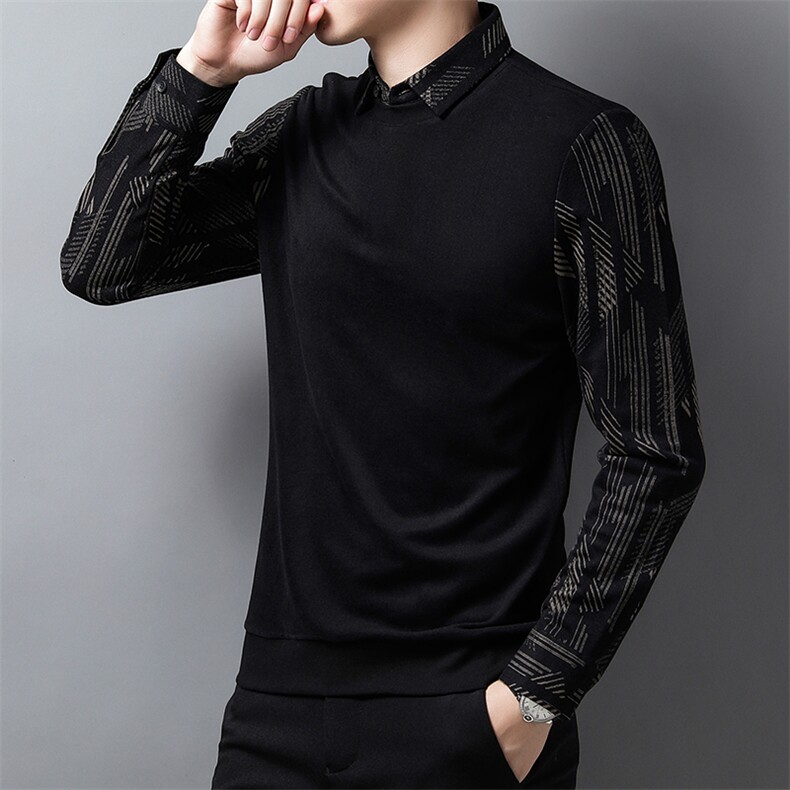 C2308钱塘2020-2刺骨拉毛加厚数据好男士假两件衬衫P59,男装衬衫,钱塘207-2