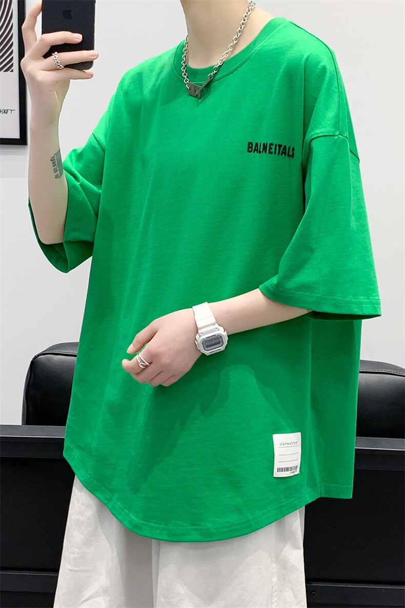 夏款新款青少年创意印花半袖男女港风圆领短袖T恤1566-P38控价58,男装T恤,电商A441-1