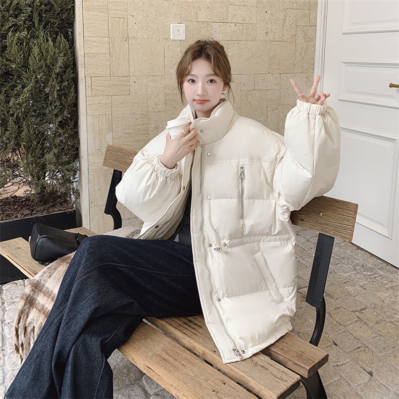 现货！韩版中长款可收腰90白鸭绒羽绒服8857-P295-K389,女装羽绒服,2C305