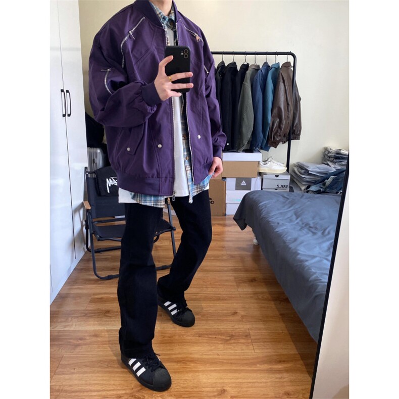 【有货】飞行员夹克男高级感痞帅春秋棒球服外套JK999CC-特P58,男装夹克,星座1007（原301D）