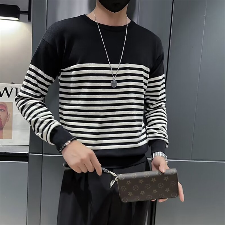 美式街头设计感圆领毛衣男慵懒风休闲针织衫M807P42,男装针织衫/毛衣,星座1116-2