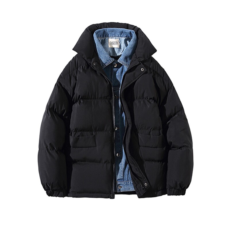 抖音直播2023牛仔假两件棉衣棉服情侣8218P118严控-158,男装棉衣,电商A030