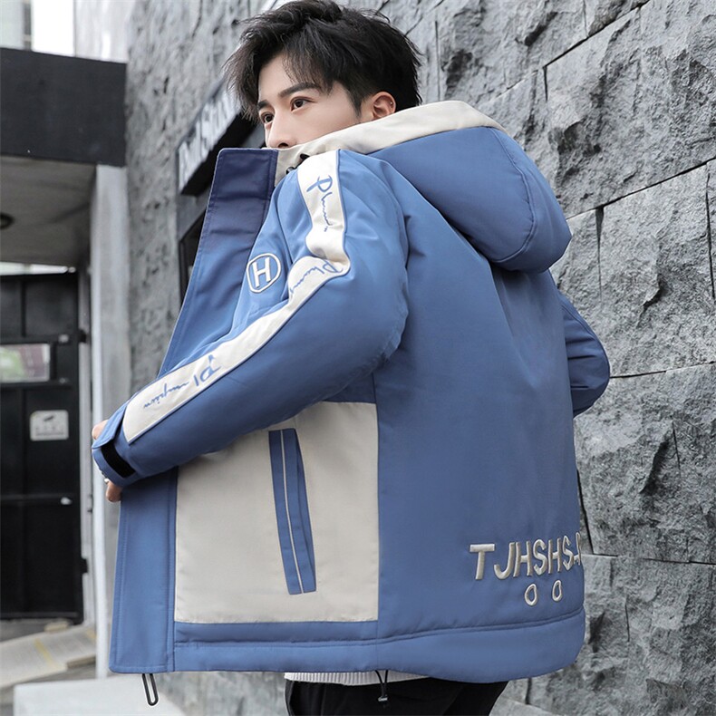 男士休闲连帽加厚保暖棉衣外套棉服棉袄冬季防寒开衫男装M996P75,男装夹克,电商B226-2（原B217-2）