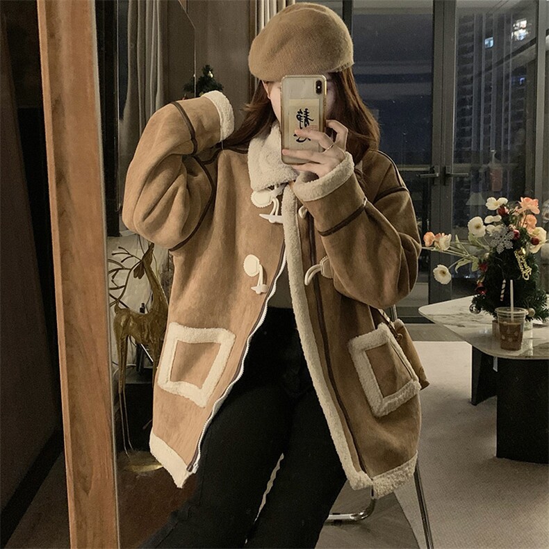C929-P150外套秋冬款2025新款女加绒加厚皮毛一体冬季羊羔绒棉服,男装棉衣,星座911-2(原星座613-2）