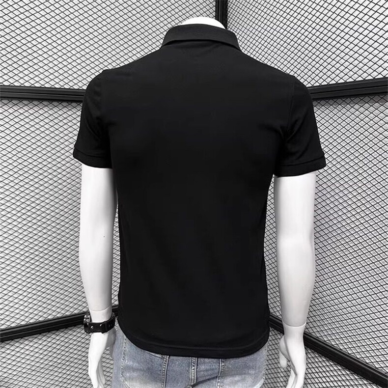 网图现货夏季新款潮流刺绣时尚休闲翻领男士短袖RDX90-P45,男装T恤,星座1005-4