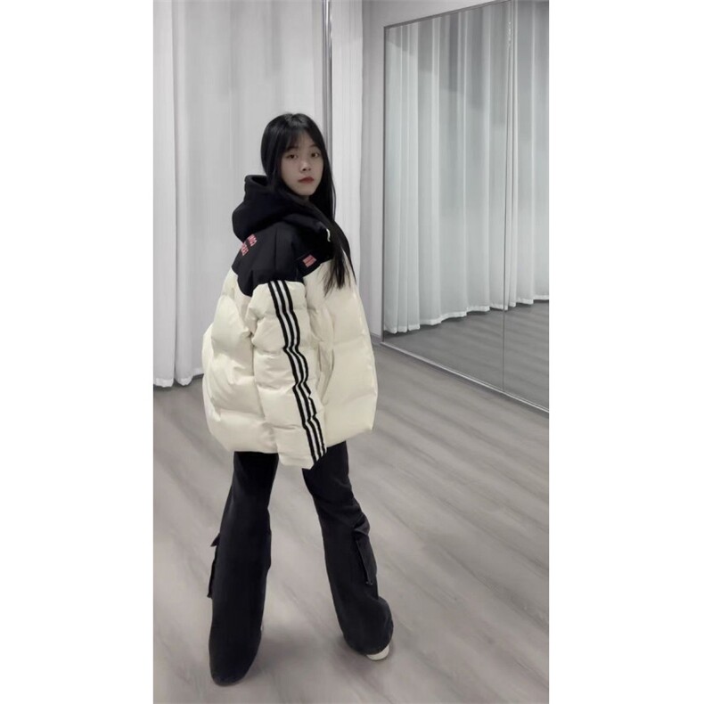 S824-P80美式新款复古拼接撞色加厚街头ins面包服外套,女装短外套,星座617A-2