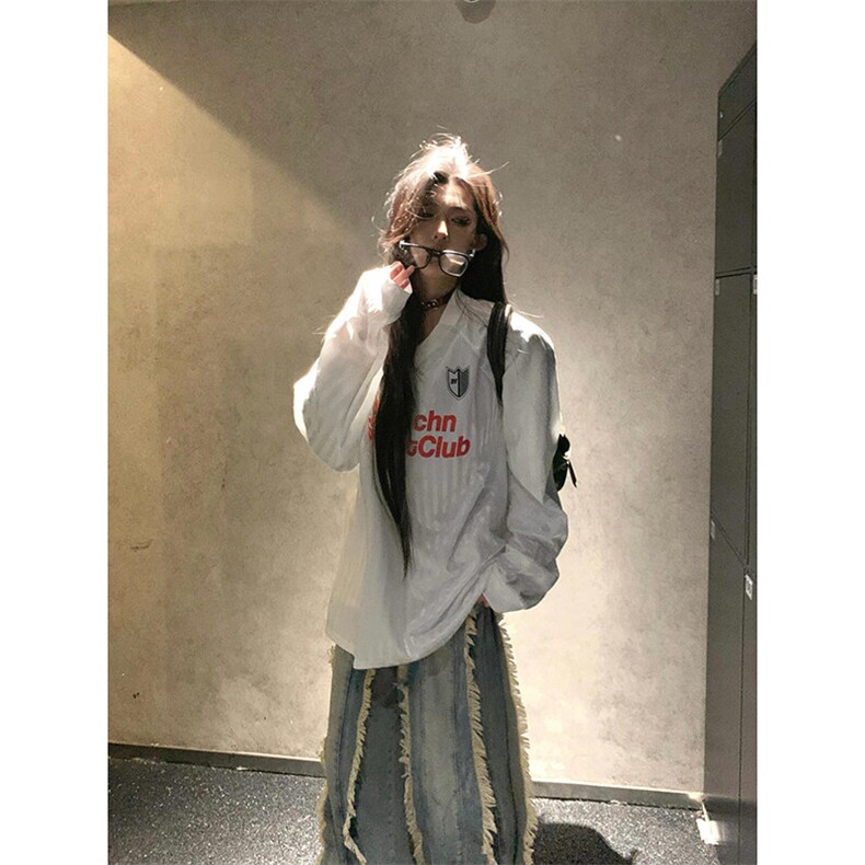 ！美式复古条纹字母印花冰感长袖速干T恤-特P34，男装T恤，星座617C