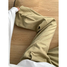NZI99LL-P58美式复古卡其色工装牛仔裤男夏季宽松直筒阔腿裤，男装牛仔裤，星座1007（原301D）