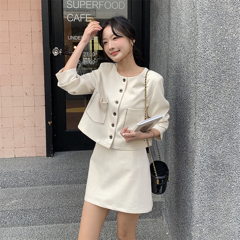 小香风套装女春夏显瘦休闲高腰阔腿裤两件套ZB193A816P180K260,女装套装/套裙,浙宝193A