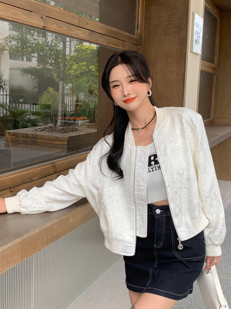 小个子短外套女春秋2024新款时尚拉链气质显瘦百搭长袖夹克上衣,女装短外套,MQ