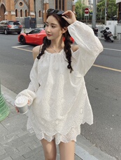 现货210-8801-P140-K208夏季新款~别致珍珠领蕾丝套装2025年秋季，女装套装/套裙，浙宝210（原浙宝191）