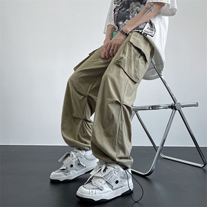 美式 hiphop高街宽松弹力伞兵工装ins休闲裤货号K2326P65图片
