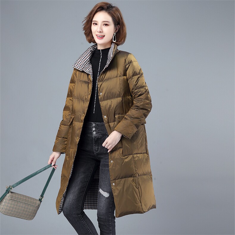 2020冬季新款潮流时尚气质休闲舒适两面穿羽绒服,女装羽绒服,小林双子