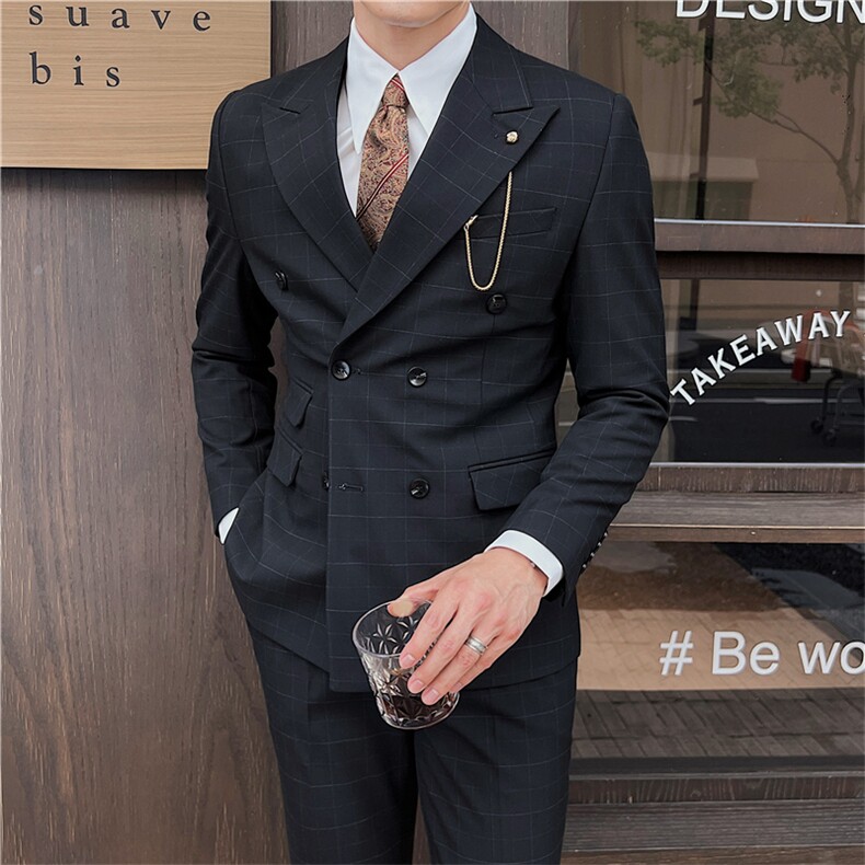 品质西服套装男三件套韩版修身商务休闲西装婚礼西装KTZ920-P355图片