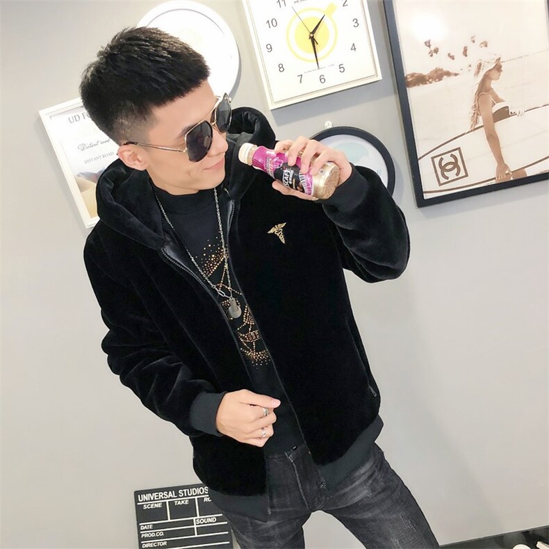 1仿皮草加绒棉服社会小伙加厚帅气男棉衣保暖外套C301B-PC01,男装棉衣,电商C301B