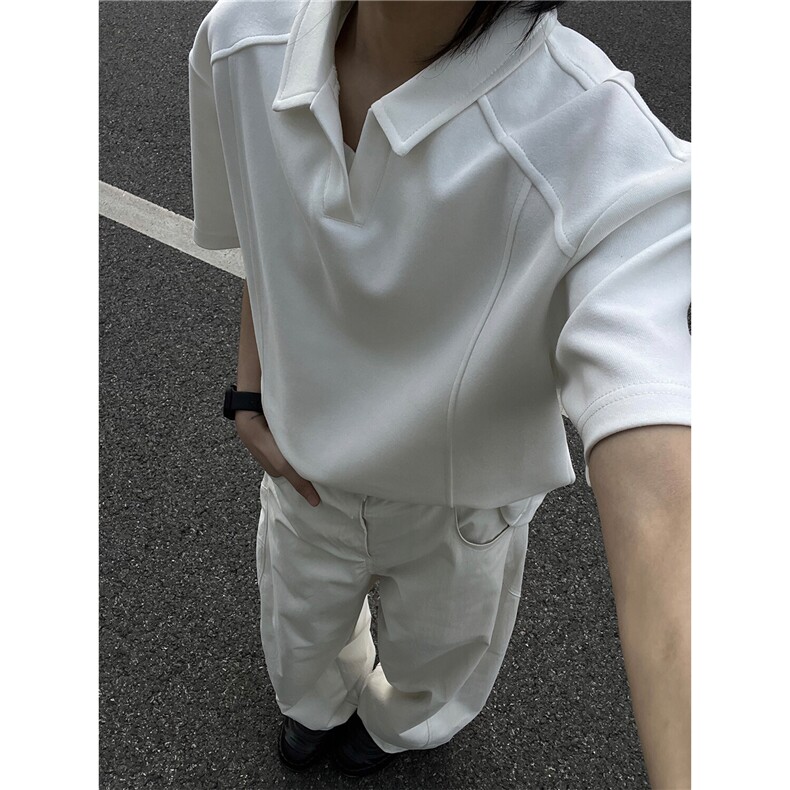 主推重磅POLO衫夏季短袖翻领半袖上衣cleanfit正肩t恤衫S419特28,男装Polo衫,电商A233-1