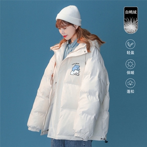 中性22冬季加绒加厚白鸭绒保暖宽松连帽羽绒服外套YR142P225控298图片
