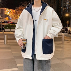 新款现货户外双面穿立领夹克男冲锋衣外套JK902-P80，男装夹克，星座1204-3
