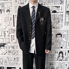通用男生制服一套西服宽松痞帅春夏秋季演出班服西装外套潮-XY48，男装西服，星座601-1