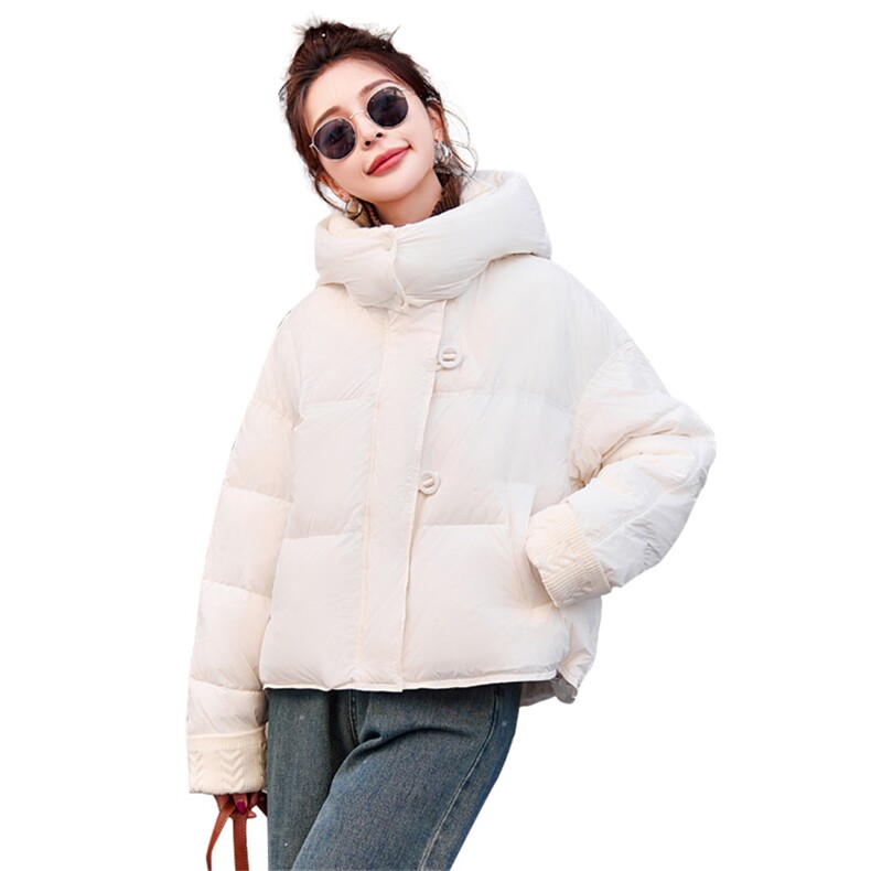 白鸭绒羽绒服女短款2023冬季新款女装时尚气质保暖外套！达标90绒,女装羽绒服,慧尚依恋