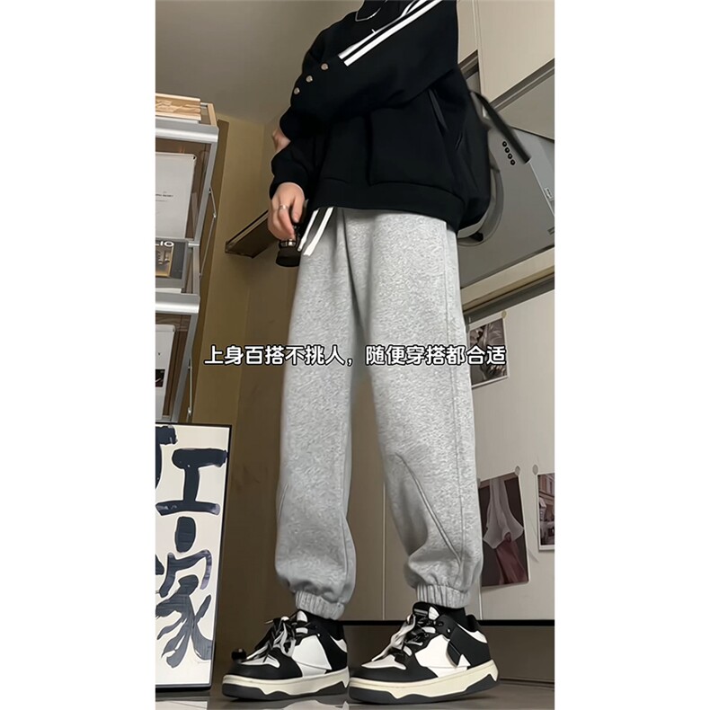 2026春款华棉运动裤束脚卫裤 M-4XL K823-1 特P43 控68图片