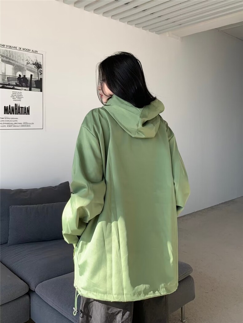 冲锋衣外套春季2023新款美式高街vintage运动连帽夹克QJK07P55,男装夹克,星座1116-2